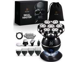 Scheerapparaat Mannen 8-in-1 – Skull Master Zwart - Scheerapparaten met Trimmer - Kaal Hoofd - Head Shaver – Brothers in Style