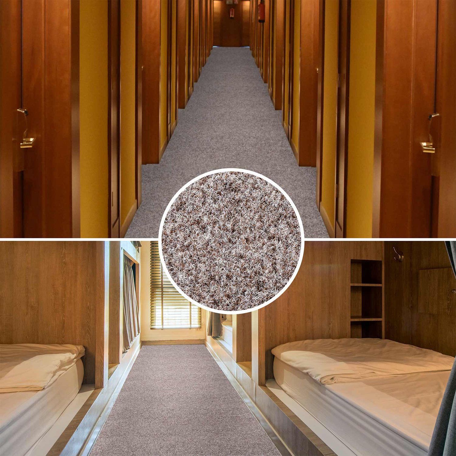 ANRO Loper Beige 200x100cm – Schoonloopmat Gangloper Antislip Wasbaar Vuilvangmat Op Maat Binnen