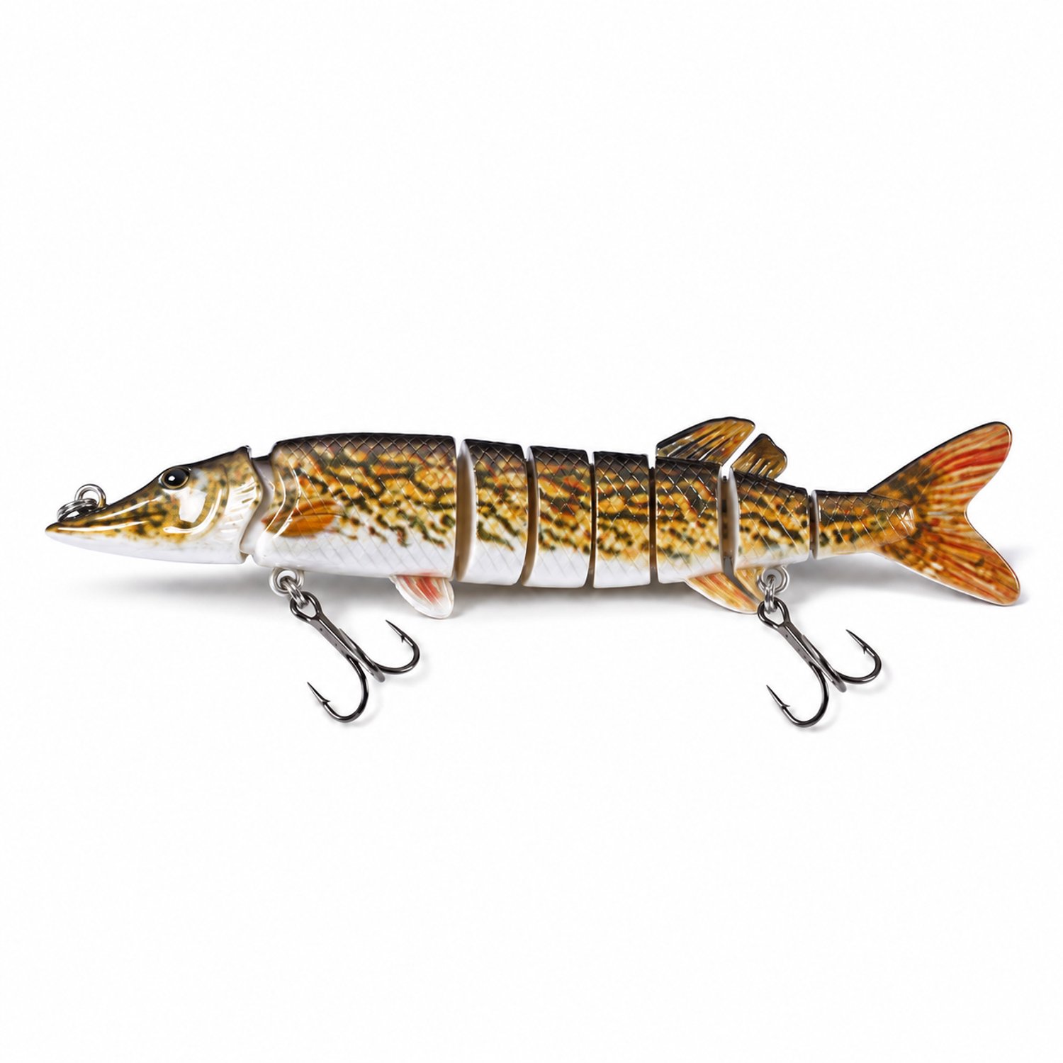 S&D | Snoek kunstaas 20 cm / 67g - 8-delige XL swimbait - Bruin