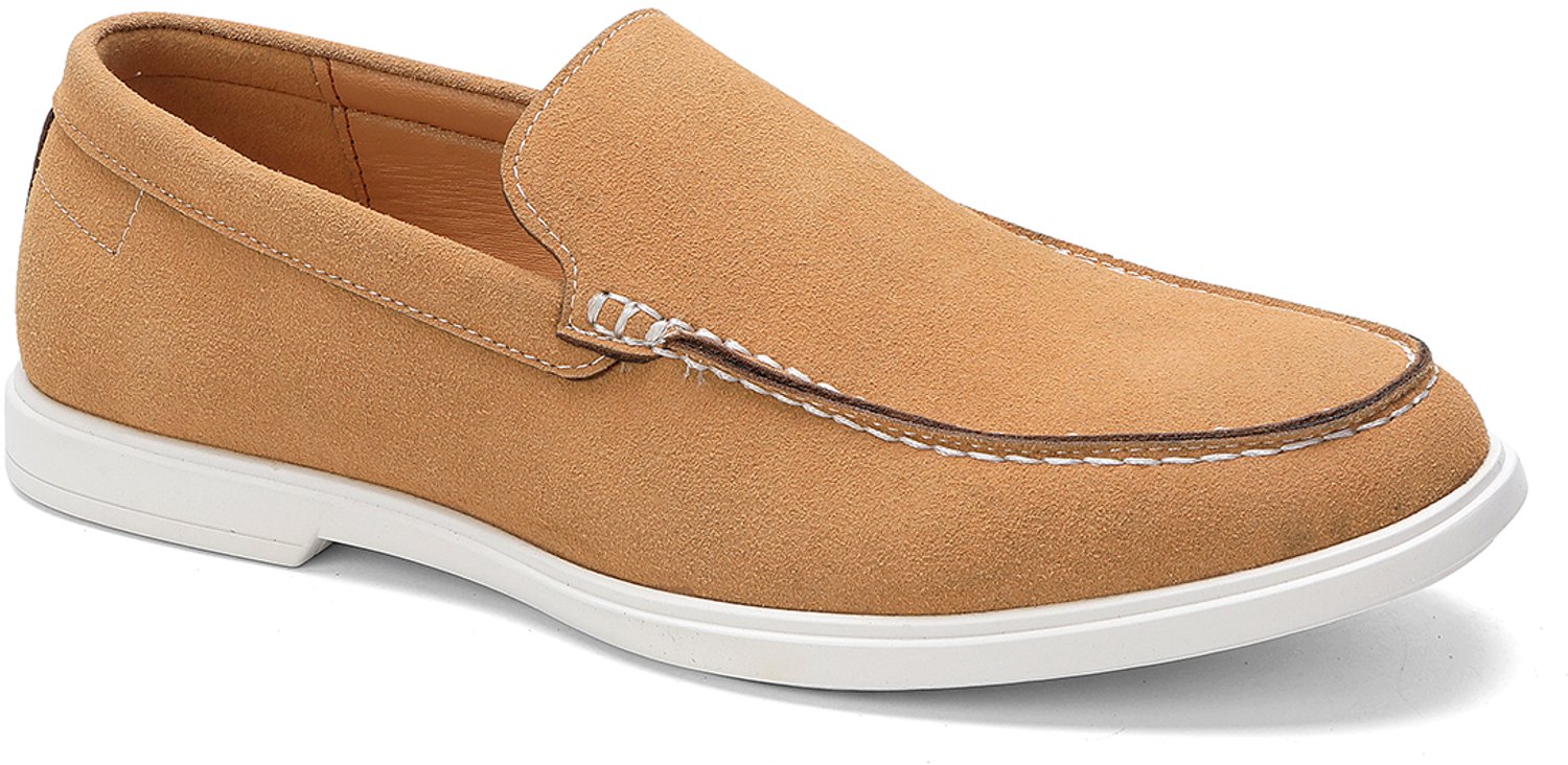 Vinto® Loafers Heren - Instappers - Heren Schoenen - Nette Schoenen - Lichtgewicht - Rubberen Zool - Mustard - Maat 44