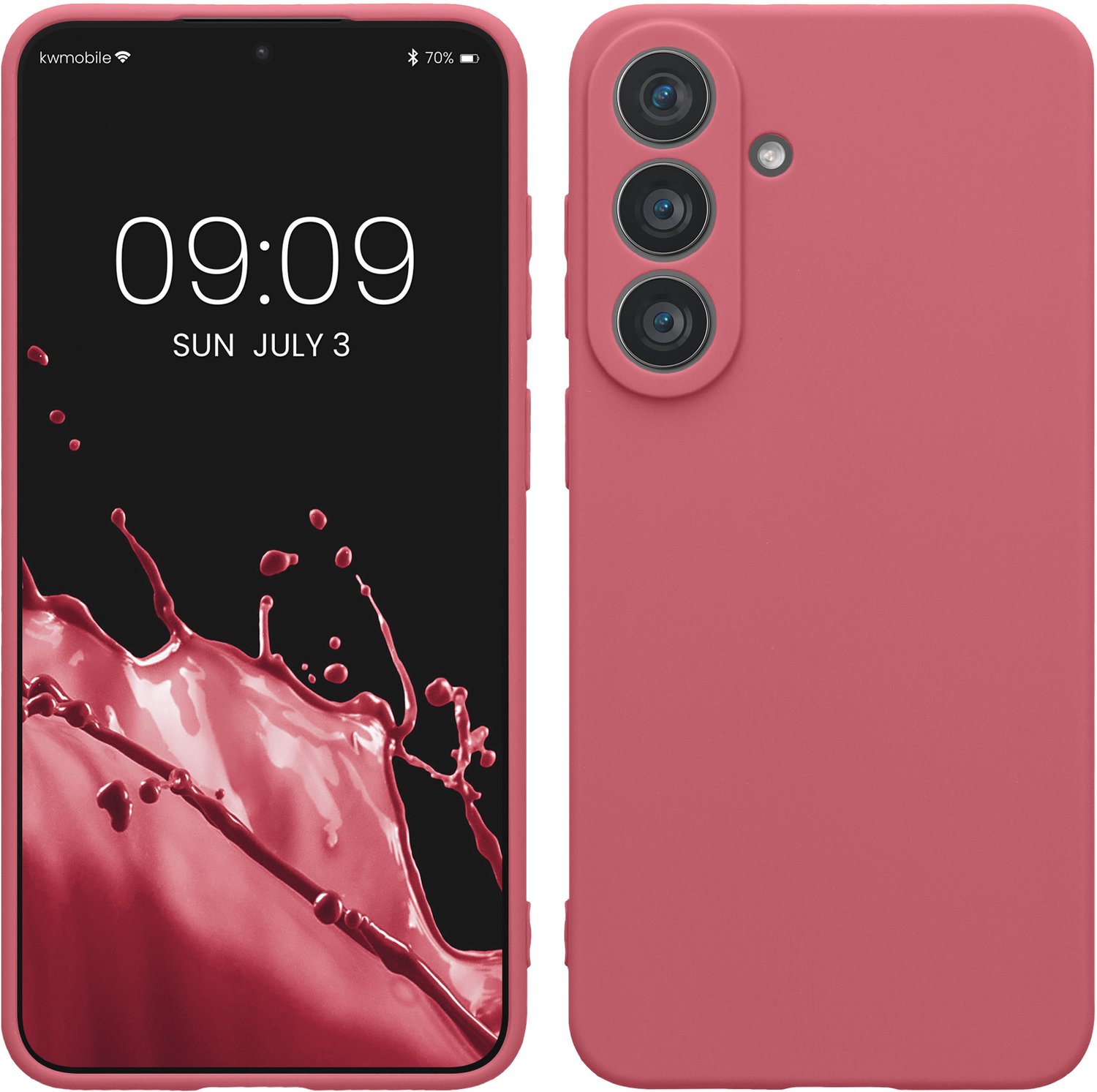 kwmobile telefoonhoesje geschikt voor Samsung Galaxy S26 FE - Hoesje voor smartphone - Precisie camera uitsnede - In donkerroze