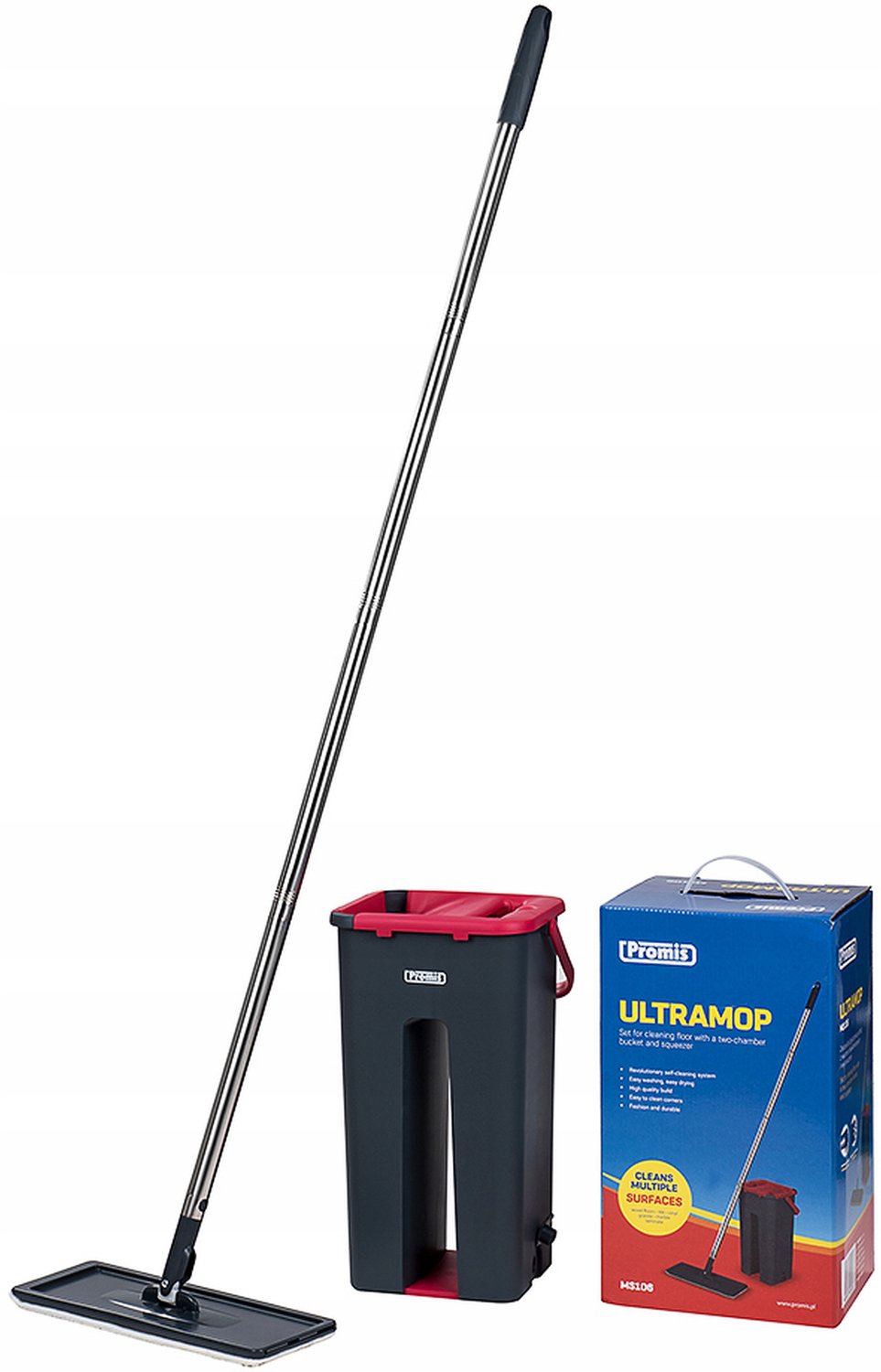 Promis MS106S Microvezel Dweilopzetstuk - 33cm - Wasbaar