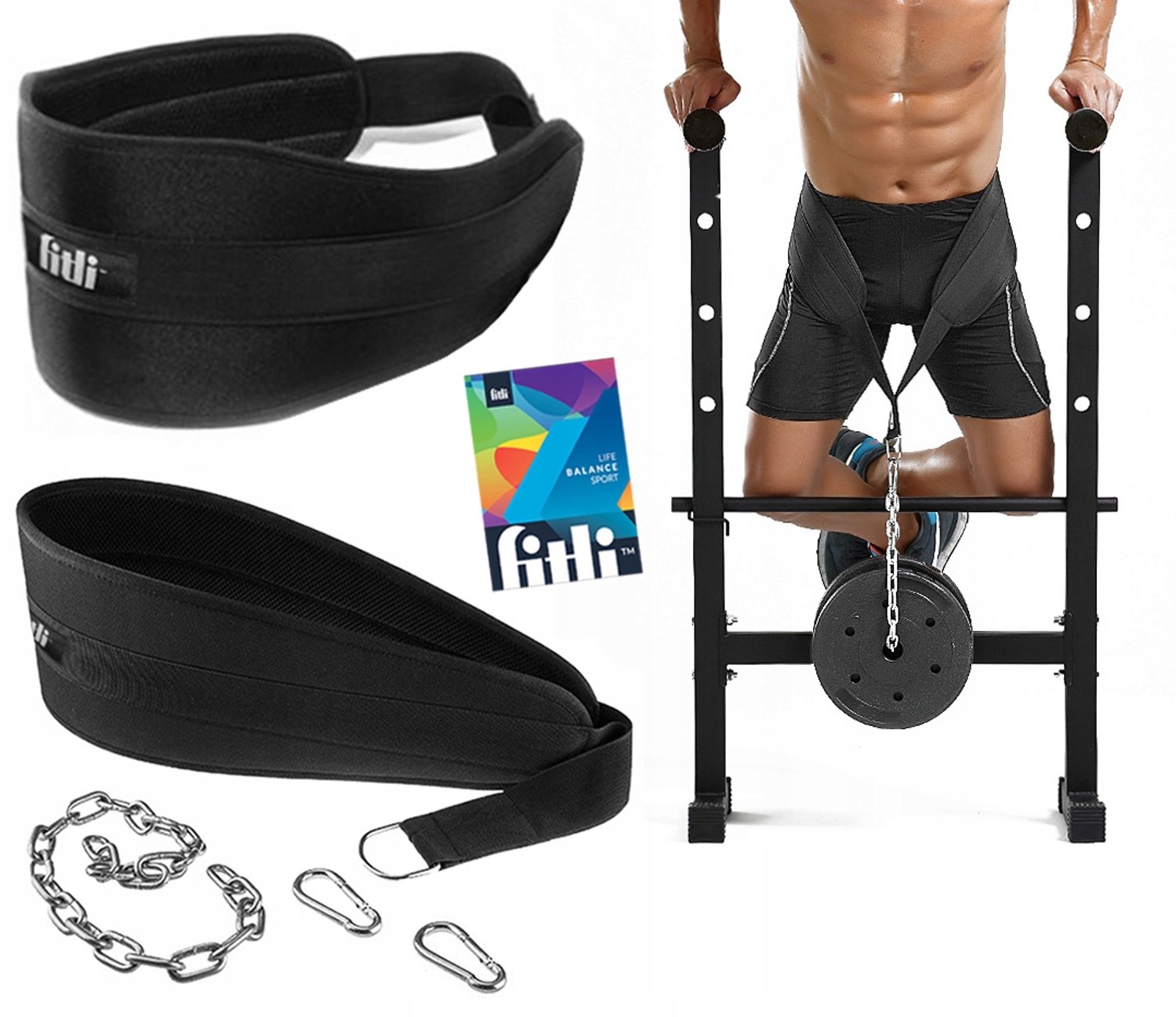 Verstelbare Gewichthefgordel met Ketting voor Krachttraining