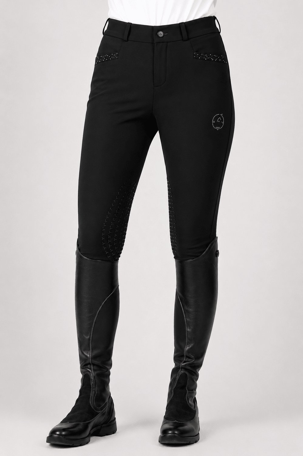 Vestrum Lab Antilia Knie Grip Rijbroek Hoge Taille Dames XS Zwart