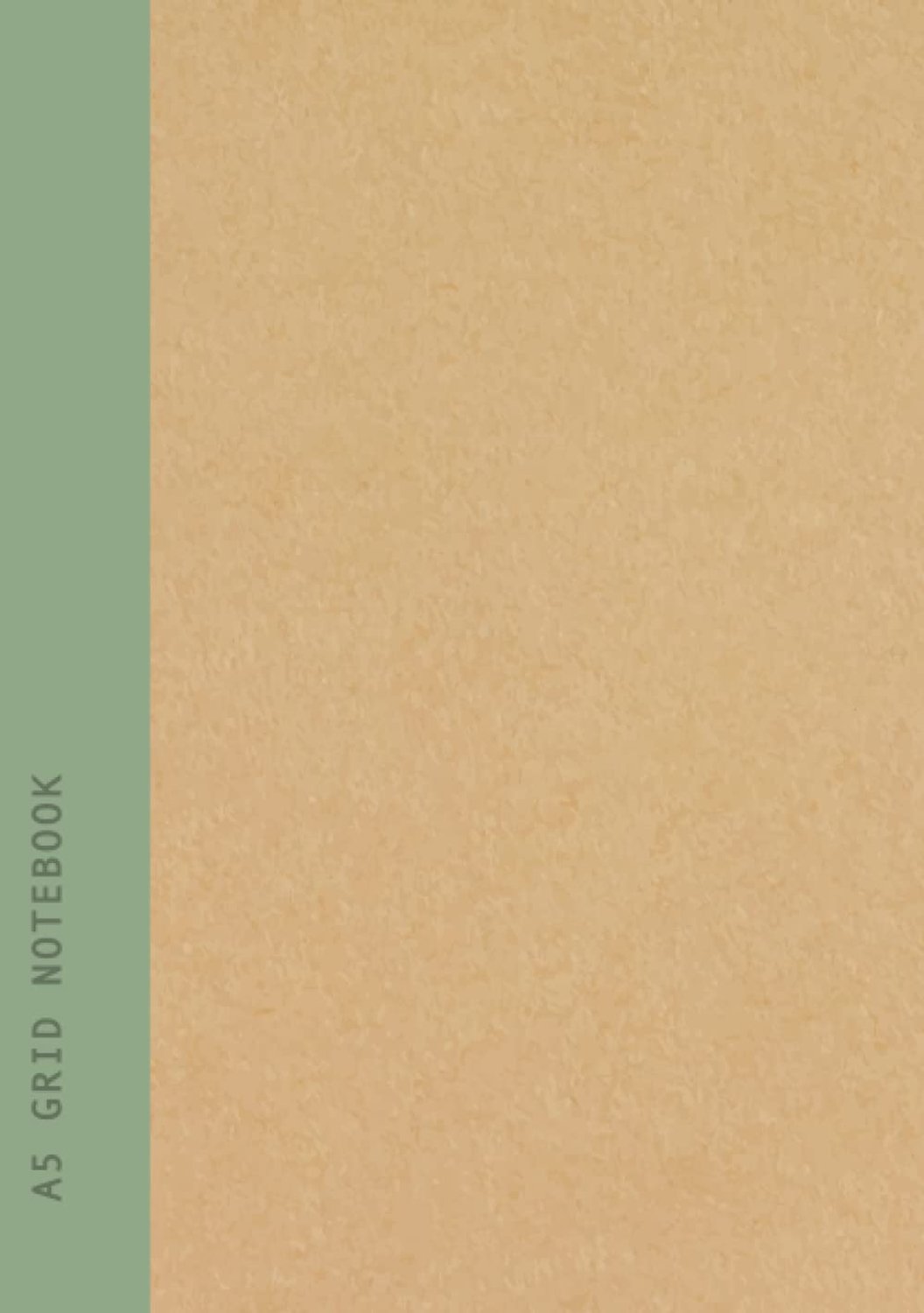 A5 Grid Notebook: Khaki Green Spine - 5mm Grid Ruled - School & College Subject Recycled Squared Notebook - ShopVlot