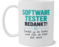 Mok Software Tester Bedankt Dubbelzijdige Koffiemok QA Engineer Cadeau Collega Omdat Jij De Fouten Vond Vóór De Klant Dat Deed Beker