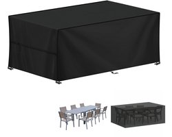 LAMUNI Tuintafelhoes 220x80x80cm Tuinmeubelafdekking Waterdichte Outdoor Tafelhoes 420D Oxford-Stof Tuinmeubelhoes Winddicht Beschermhoes voor Tuinmeu