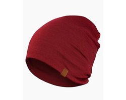 Menique beanie muts merinowol royal cherry one size