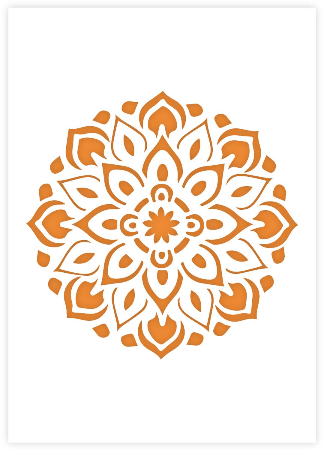 QBIX Mandala Sjabloon A4 Formaat Kunststof - Uitsnede diameter 18cm