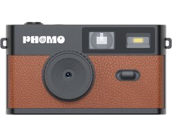 Phomo Digitale Retro Camera - Compact Camera - 8MP - 4 Retrofilters - Flits - SD-kaart - USB-C - Bruin