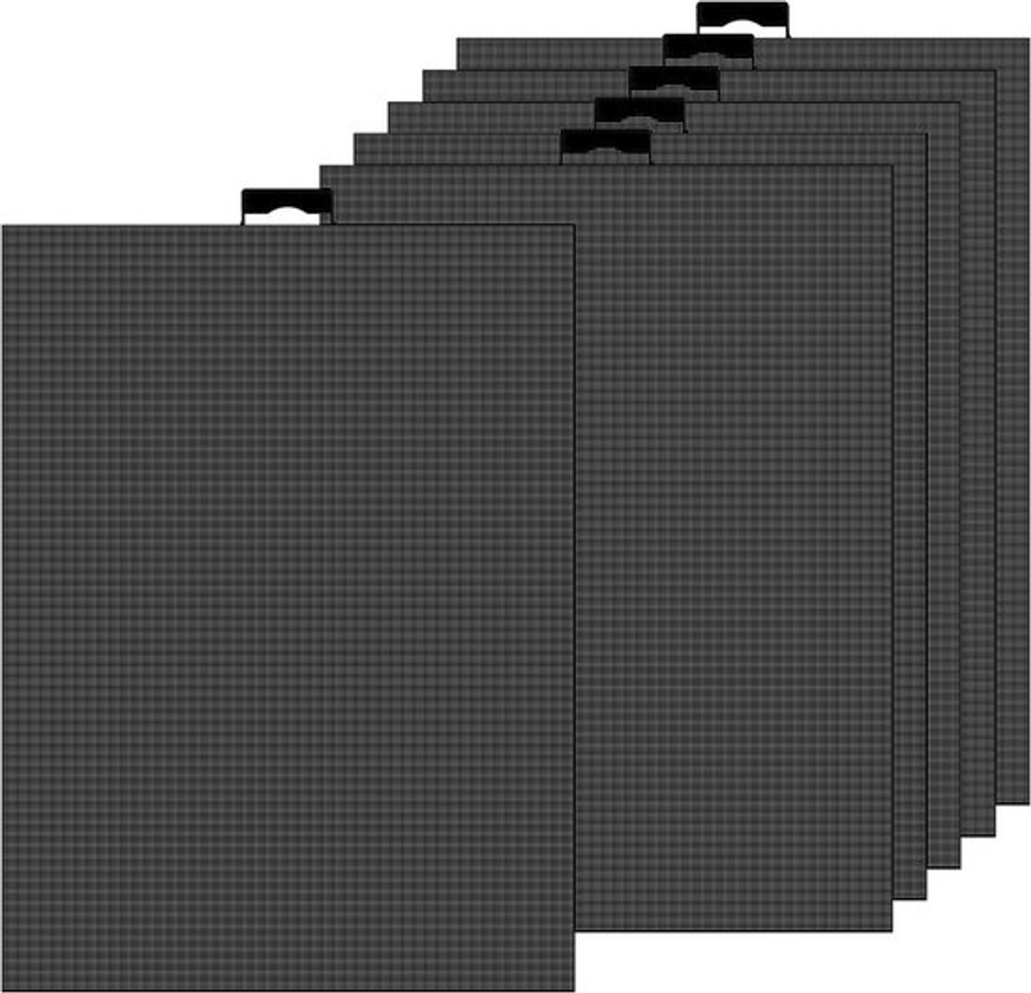 Plastic Canvas Vellen - Kruissteek Borduurdoek - Doe-het-zelf Knutselen - Waterdicht en Flexibel - 28 x 21 cm - Zwart