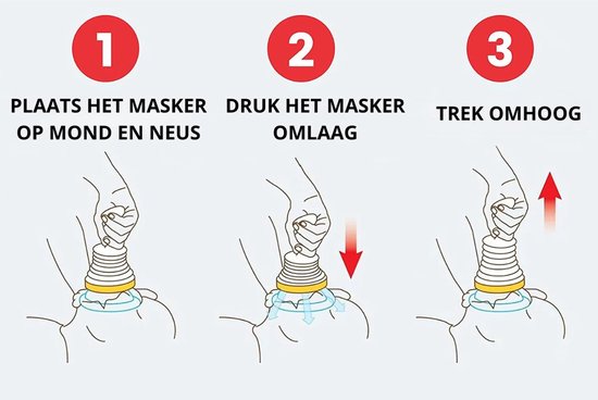 Anti-Verslik Apparaat EHBO met tasje – EHBO Levensreddend Hulpmiddel bij Verstikking & Verslikking – Alternatief voor Heimlich – Voor Baby, Kind & Volwassene – Luchtweg Vrijmaker – Inclusief 2 Maskers - Noodpakket voor Thuisgebruik — cadeau in Cadeau-ideeën - foto 4