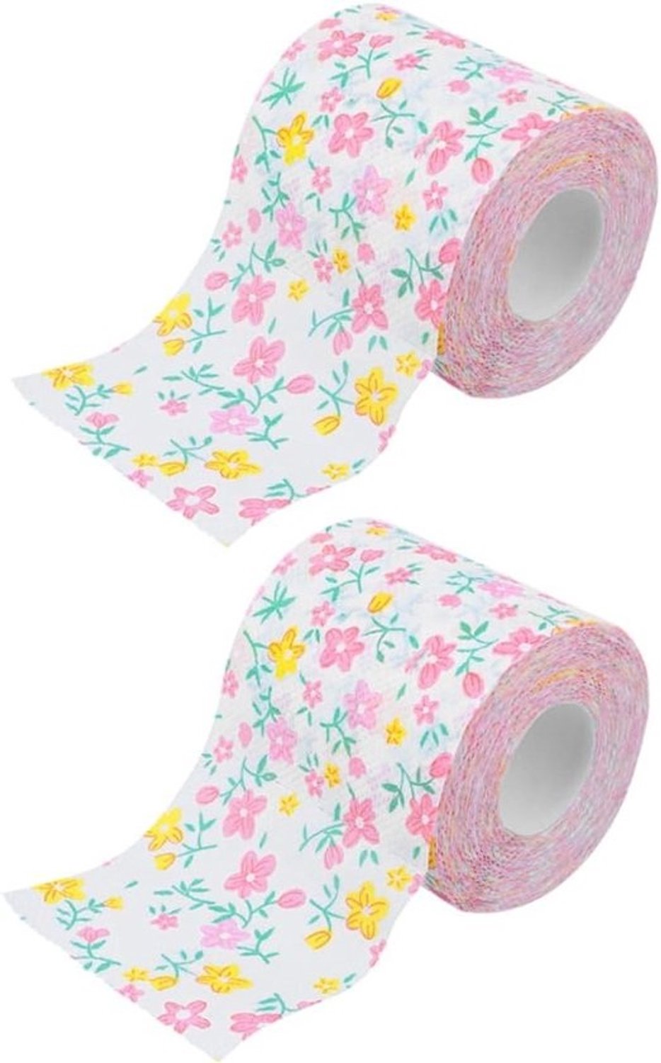 Toiletpapier Rollen - Papieren Zakdoekjes - Huishoudelijk Gebruik - Decoratief Bedrukt - 2 Rollen - Roze
