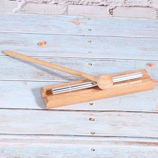 Xylofoon Percussie-instrument - Klokkenspel Geluidstherapie - Meditatie Muziekles - Aluminium Staven - 175 mm Kader - Houtkleur — afbeelding 3