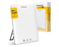 BrellaVio Daglichtlamp PRO - 12.000 Lux - Wit - Incl. Opberghoes - UV-vrije LED Lamp - Daglicht Lampen - Bureaulamp - Lichttherapie Lamp
