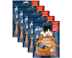 Felix Tasty Nuggets - Multipack - Kattensnacks - 900g (5x180g)