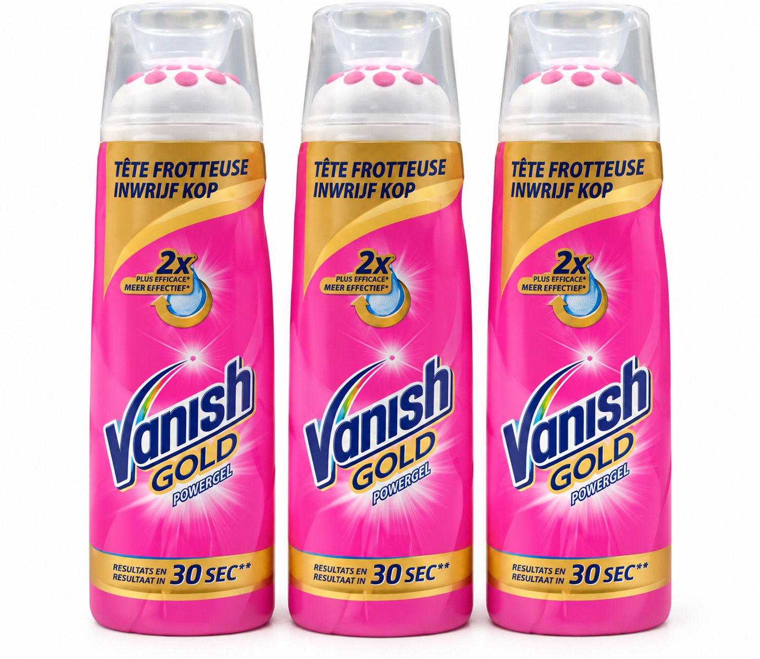 Vanish - Gold Powergel - Vlekverwijderaar - Met inwrijfkop - 3x200ML
