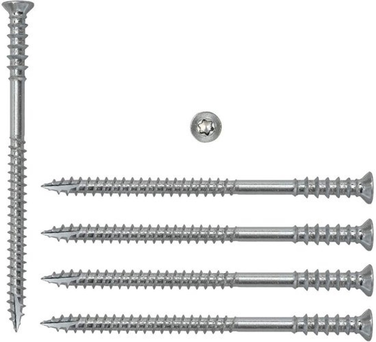Afstelschroeven 6 x 90 mm - 100 stuks - stelschroeven freespunt Torx verzinkt
