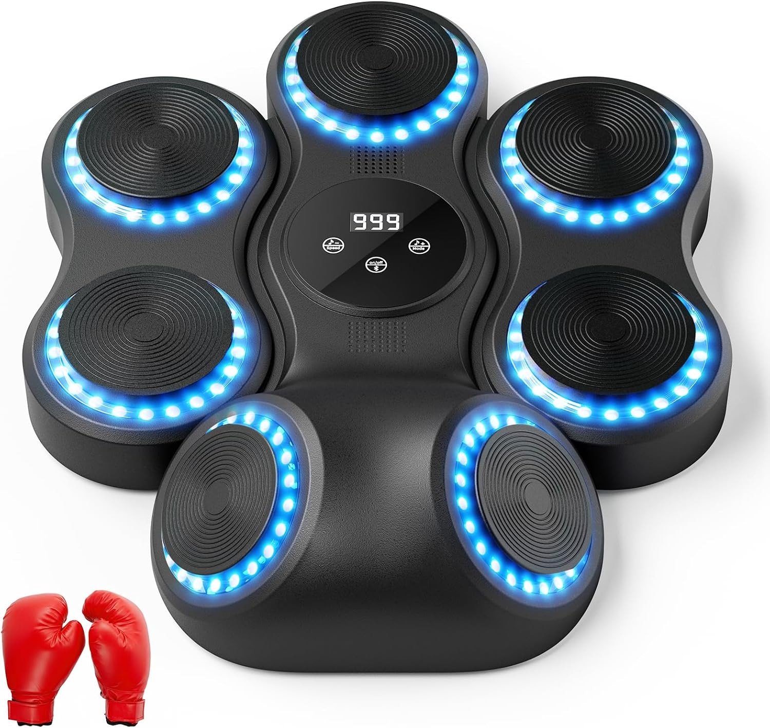 Muziekboksmachine - Wandmontage - Trainingsapparaat met Bluetooth en Bokshandschoenen - Voor Thuis en Sportschool