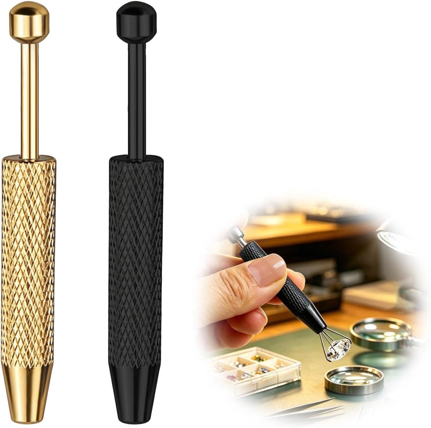 Greifpen 4 klauwen - roestvrij staal - compact 6,4 cm - precisiegereedschap voor kleine onderdelen - ShopVlot