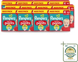 12 x Pampers – Luierbroekjes – Baby Dry Pants Maat 4 – 90 Luiers - Wasstrips - Baby Luier - Luierbroek - Droge Luier - Luier Voor Baby - Luier Voor Kind