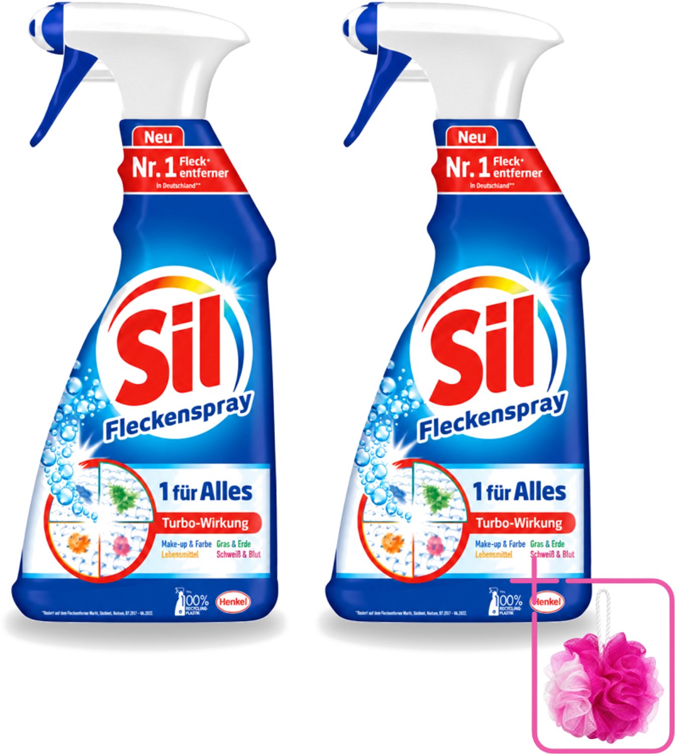 2 x Sil - Vlekverwijderaar - Spray - 500 ml - Bulkverpakking - Vlekverwijderaar - Douchemop - Wasmiddel