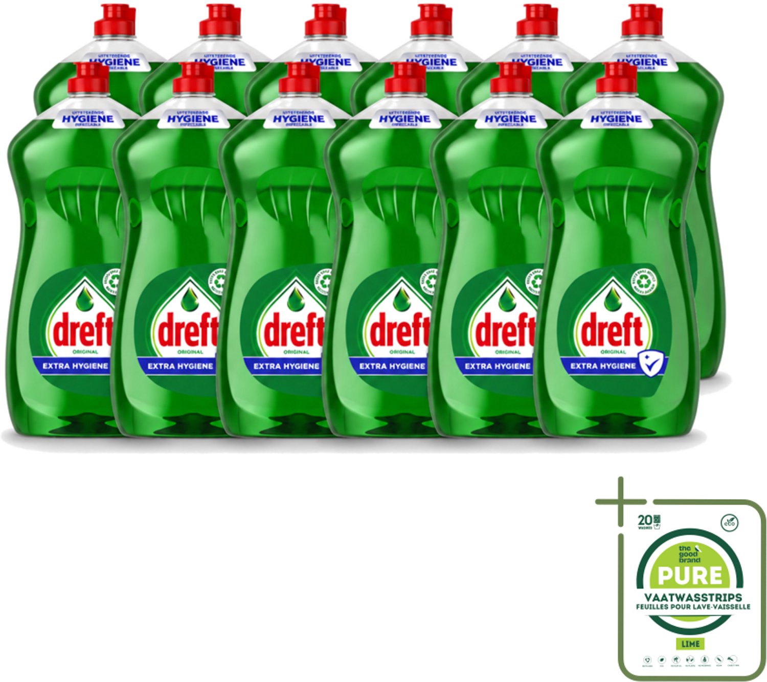 12 x Dreft Original - Vloeibaar Afwasmiddel - Extra Hygiëne - 1.2 L - Grootverpakking - Afwasmiddel Vaat - Hygiëne Vaat - Vetvrij Vaat - Vaat Reinigen - Vaat Reinigingsmiddel