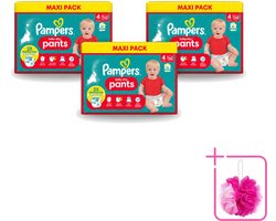 3 x Pampers - Baby-Dry Pants - Luierbroekjes - Maat 4 (9-15 kg) - Extra Droog - 90 Luiers - Bulkverpakking - Baby luier - Douchemop - Droge luier