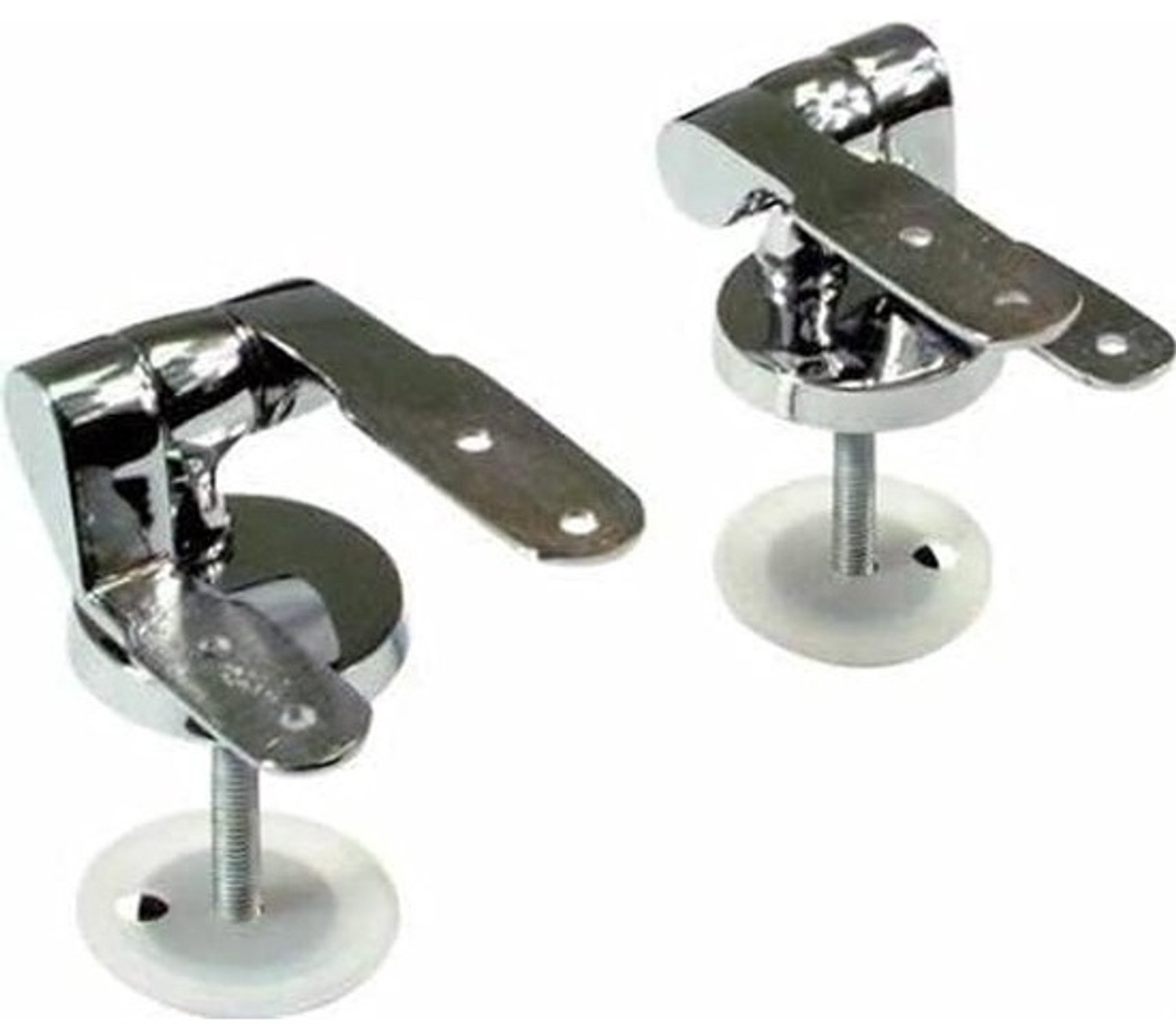 Toiletbril Scharnieren - Vervanging Set - Badkamer Reparatie - Roestvrij Staal - 6x4x0.1 cm - Zilver