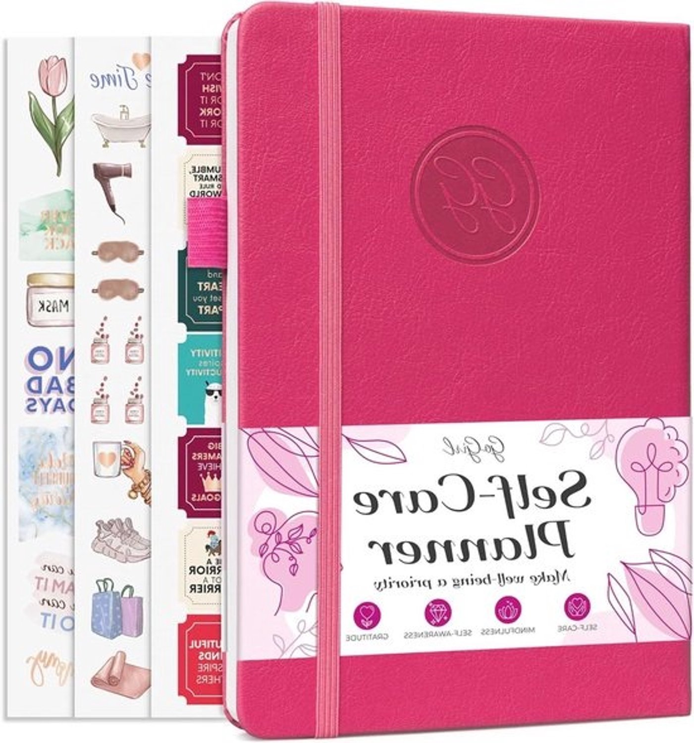 Zelfzorg Journal - Dagboek Geestelijke Gezondheid - Persoonlijke Ontwikkeling - Mood & Wellness Trackers - 13.46 x 13.46 cm - Hardcover