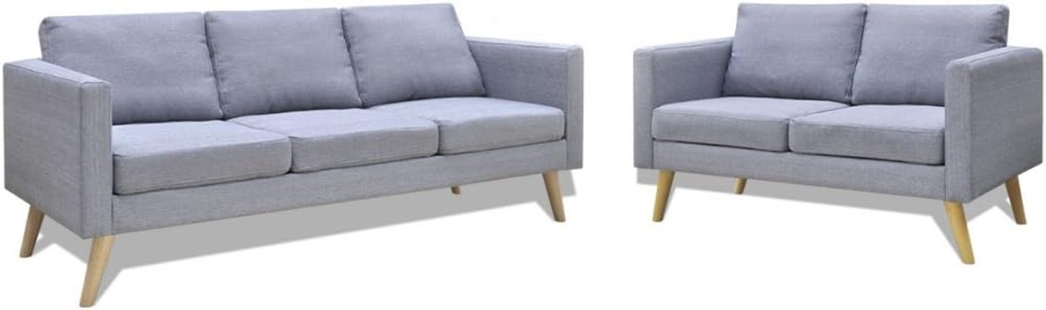 Sofa's woonkamerbank loungebank 2-zits sofa en 3-zits bank lichtgrijs