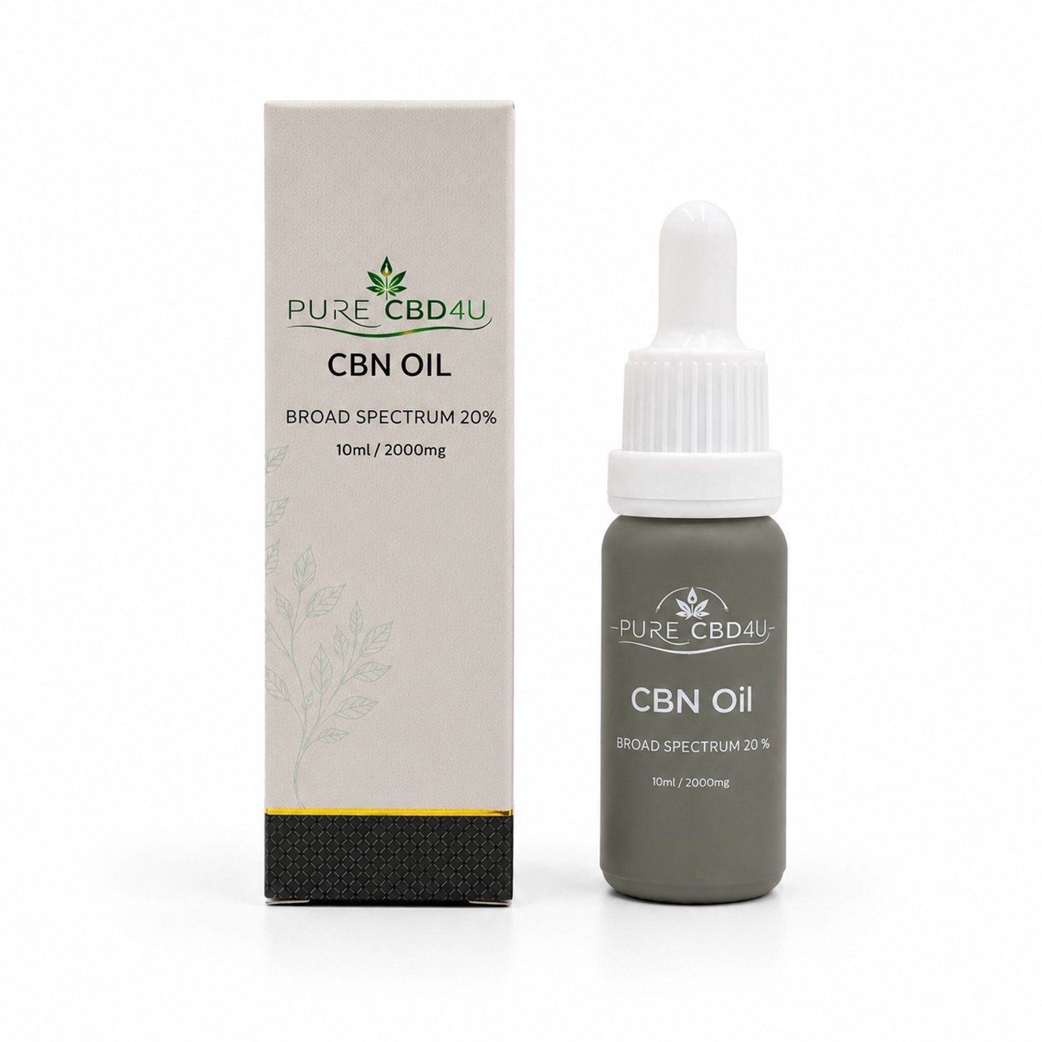 PureCBD4U CBN Olie 20% – 2000 mg CBN – Met Broad Spectrum CBD – 10 ml