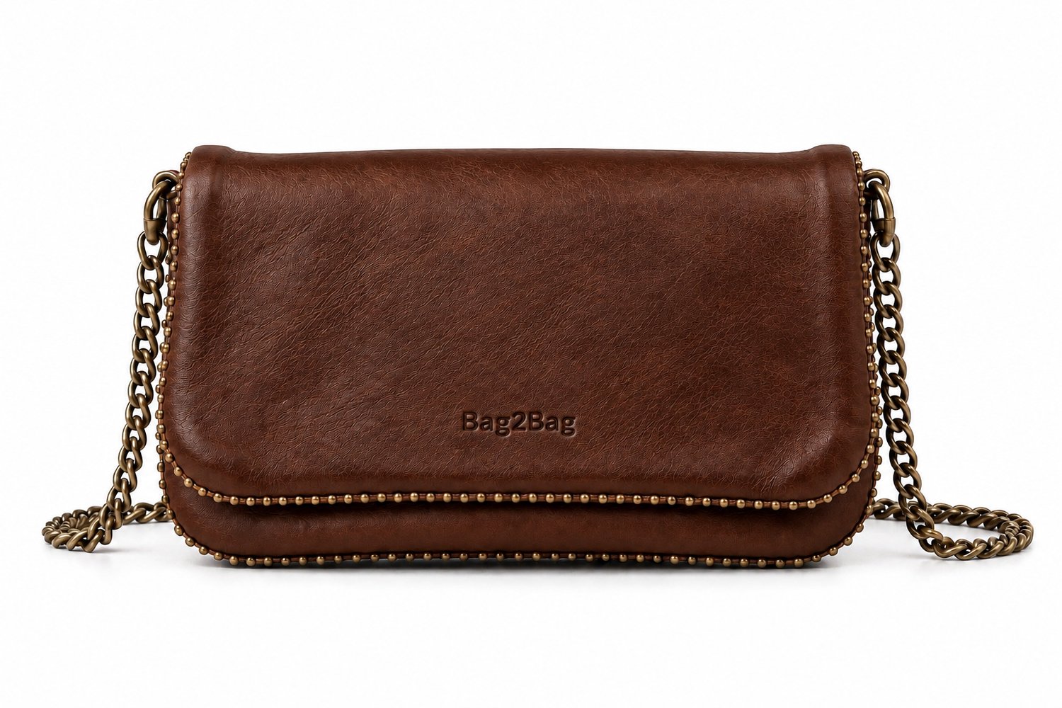Bag2Bag Frost Tasje met Ketting - Donkerbruin