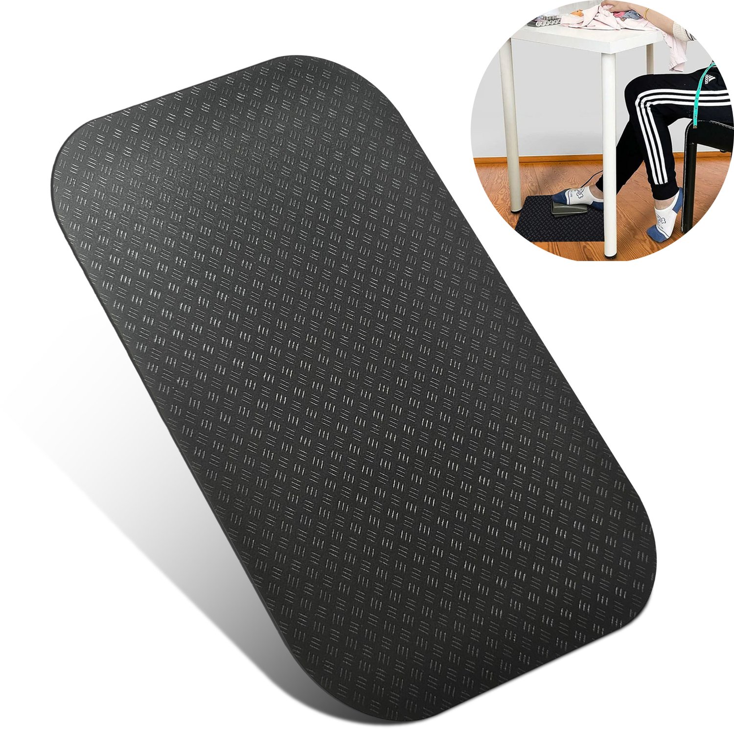 Naaimachine dempen mat - Dubbelzijdig Antislip - pedaal naaimat vermindert trillingen lawaai antislip machine - accessoires voor quilten en borduren - 35 x 23 cm - Zwart - Voetpedaalmat
