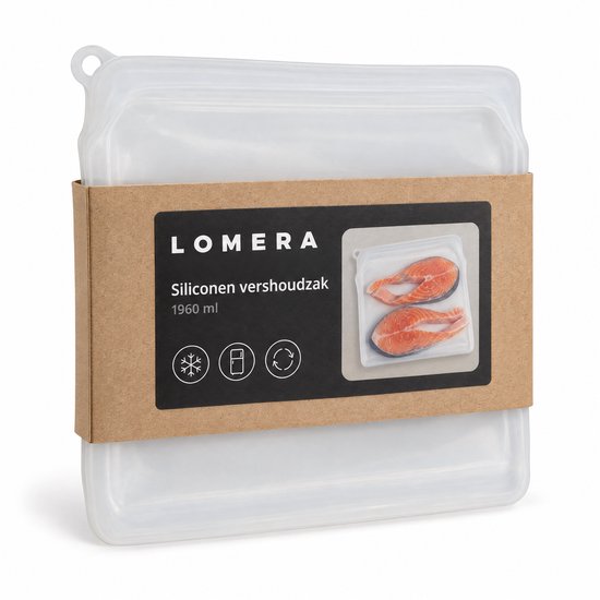 Lomera Siliconen Vershoudzak 1960 ml - Herbruikbare Diepvrieszak - Boterhamzakje - Bewaarzak voor Voedsel - Hersluitbaar Zakje - Invrieszak - Vriezerzak - Mealprep - Opbergzak - BPA-vrij — cadeau in Cadeau-ideeën - foto 5