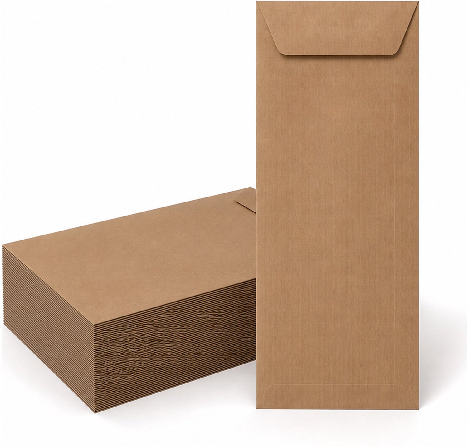 Enveloppen Bruin 12.5x31.2 cm - 100 stuks - 120 gram - Bruine Enveloppen - Wenskaart Envelop