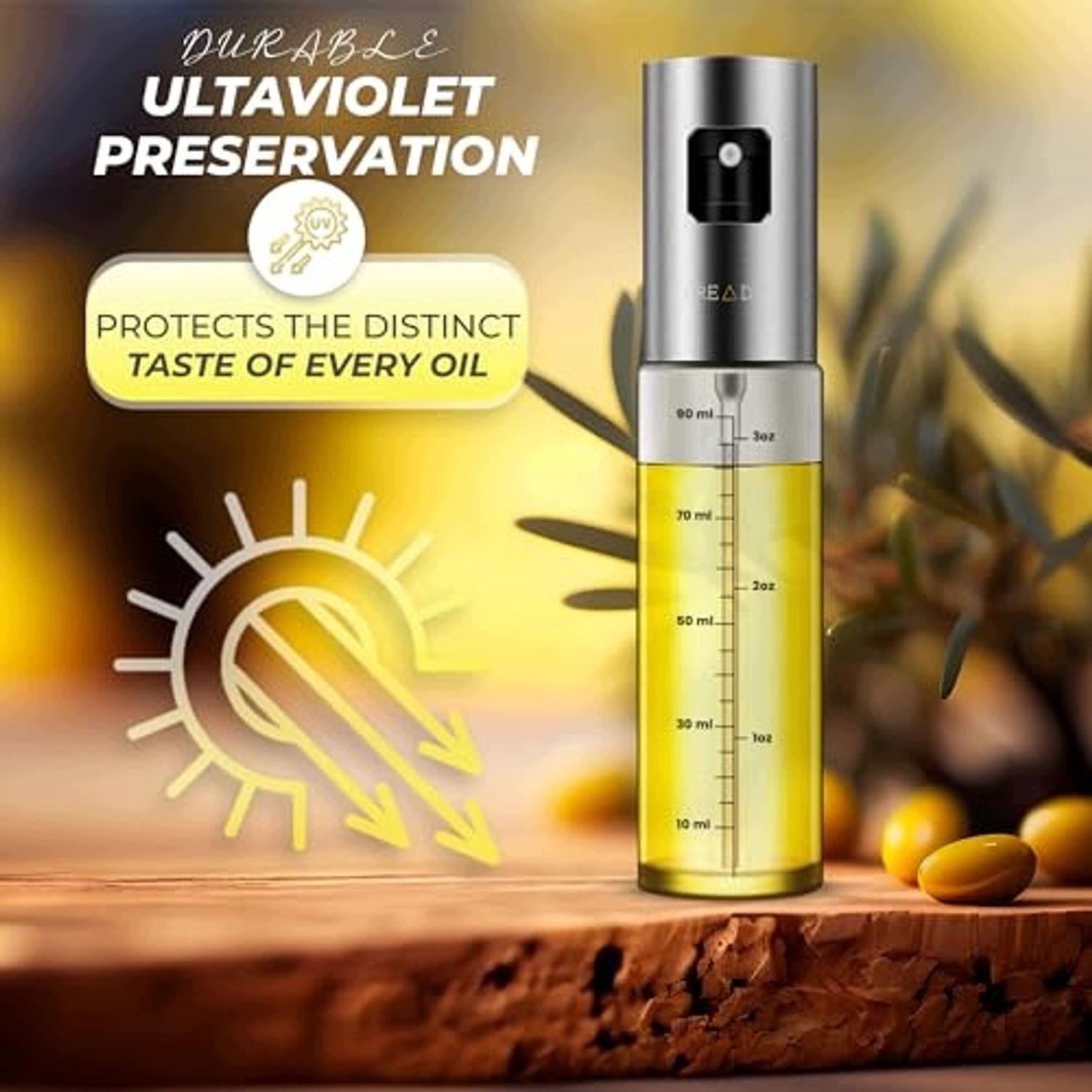 Roestvrijstalen Oliedispenser Spray 100ml - Keuken Essentieel