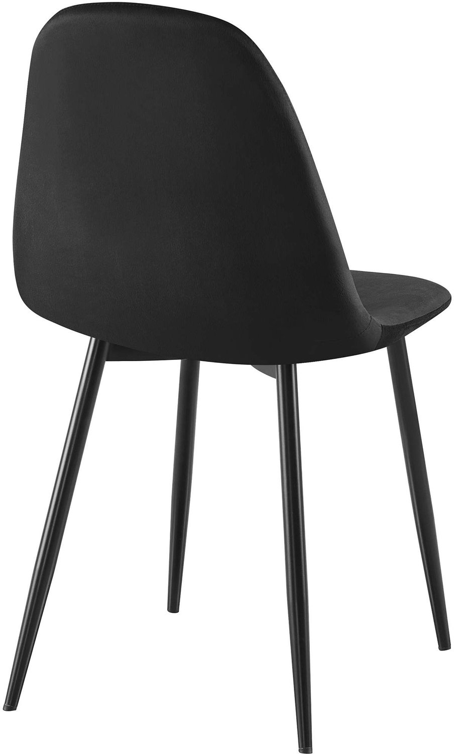 Luxe Comfort Eetkamerstoel - Zwart Fluweel/zwart
