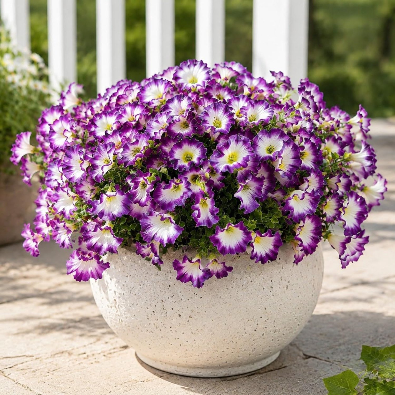 Kunstmatige Zijde Bloemen voor Buiten Decoratie,12 Bundels Nep Bloemen Kleurrijke Morning Glory met Eucalyptus Nep Planten Groen UV Bestendig voor Buiten Voordeur Planter Porch Tuin