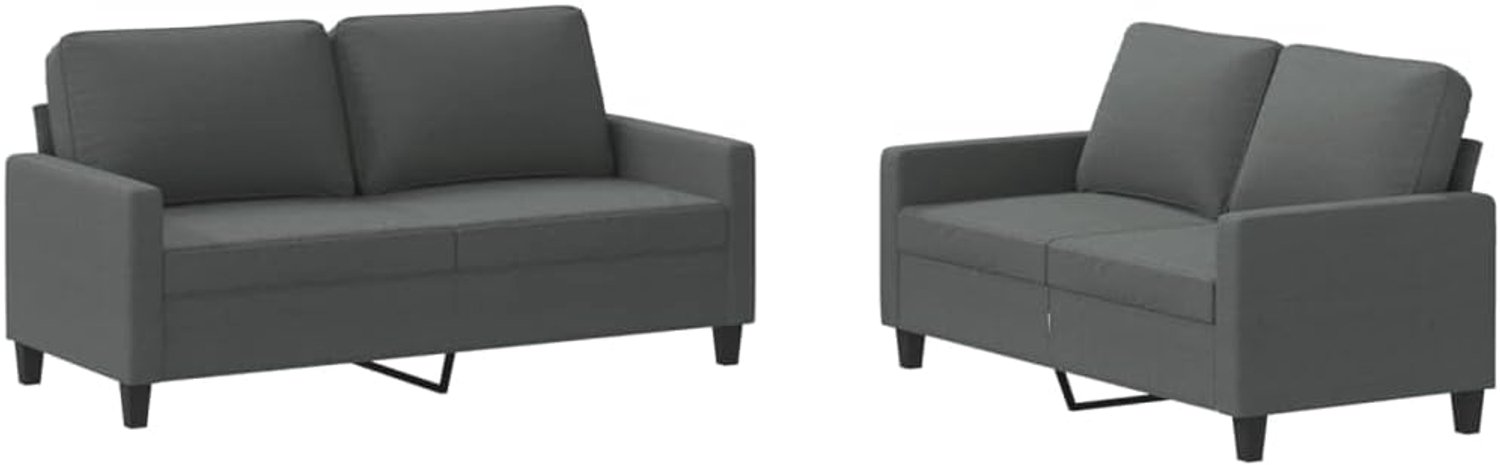 Set van 2 stuks, met kussens, donkergrijs, voor woonkamer, kantoor, slaapkamer, logeerkamer