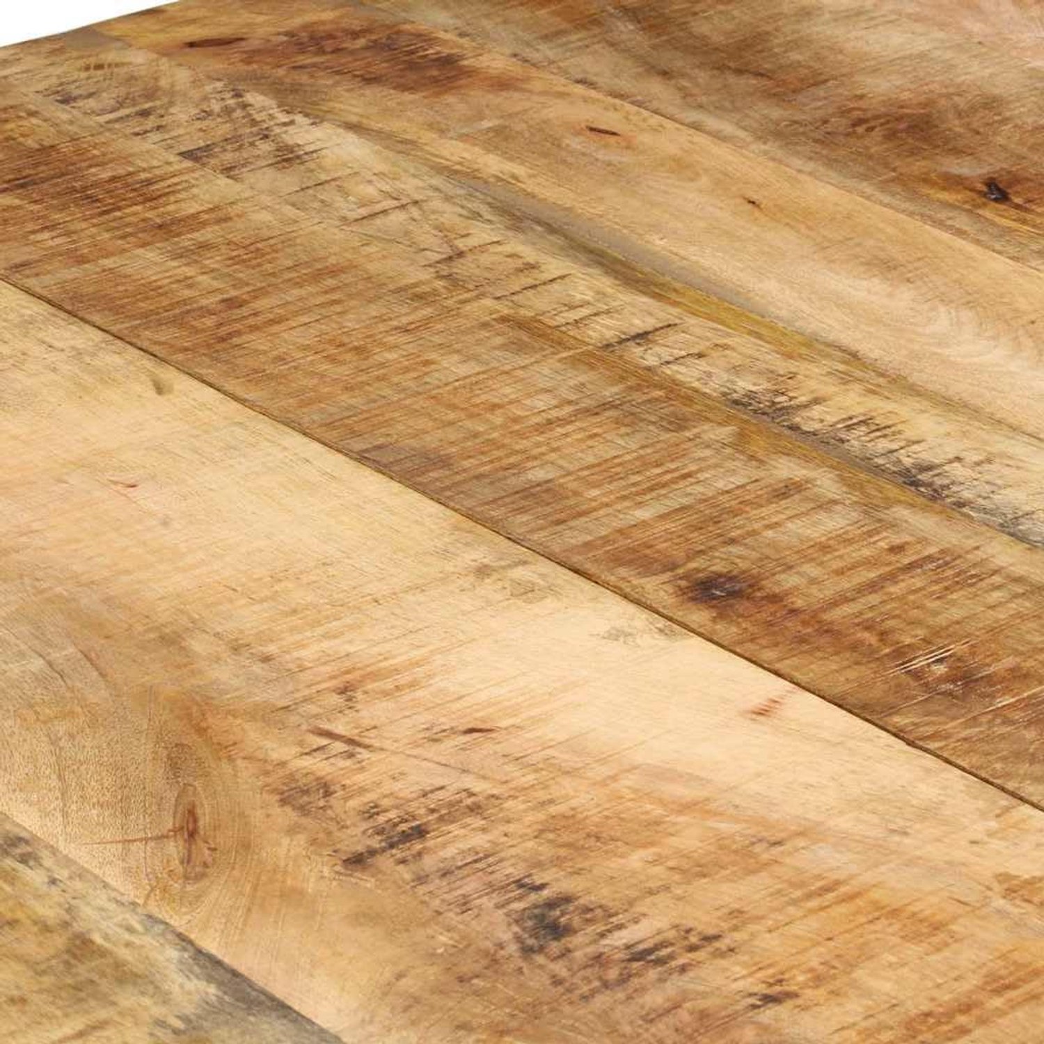 Ruw mangohout gezinstafel model A 180x90x76 cm