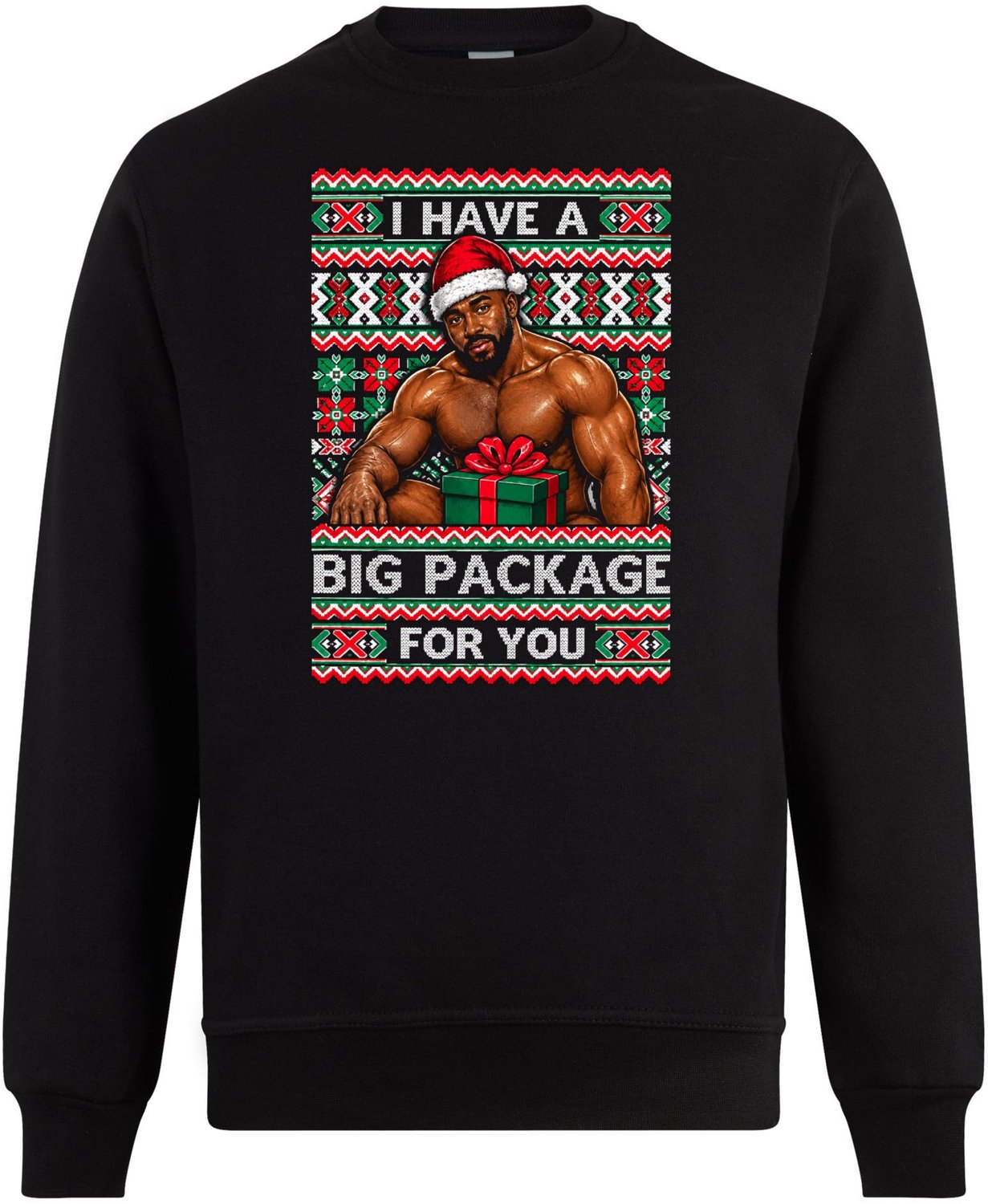 I Have A Big Package For You Kersttrui - Dames Heren - Kerstman - Unisex - Kerst Cadeau - Grappig - Foute Kersttrui - Maat XXL