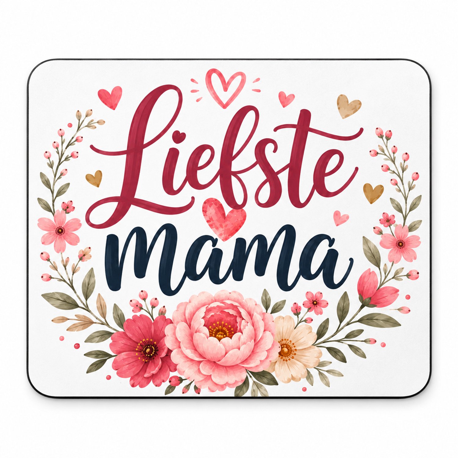 Image of Muismat Liefste Mama – 23 × 19 cm – Moederdag Cadeau – Bloemen Design – Bureau Accessoire voor Moeder