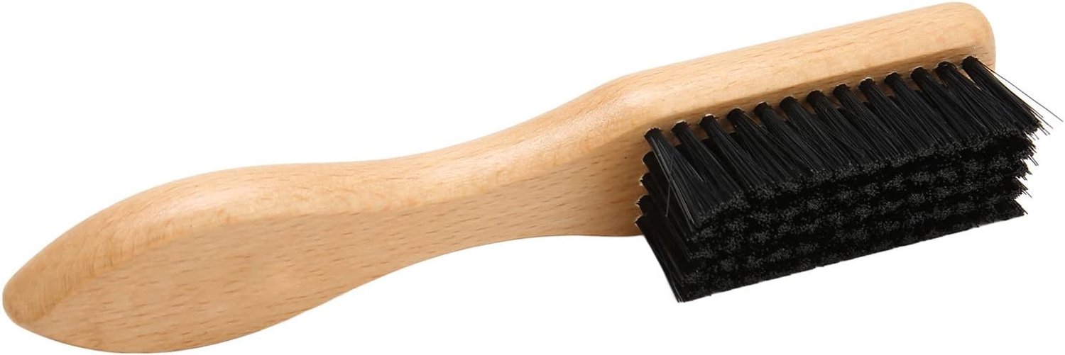 Maakt de Baard Recht en Verzacht met Nylon Borstelharen, Ergonomische Baardborstel voor Mannen, Houten Handvat met Comfortabele Grip, voor Korte Tot Middellange