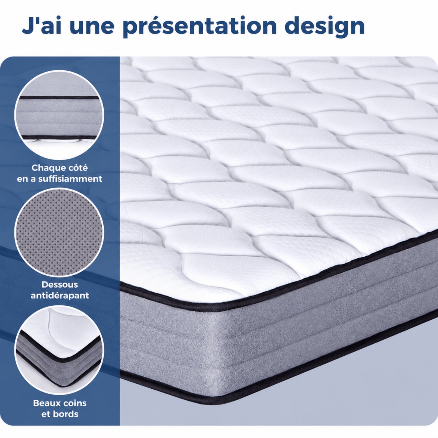 Pocketveringmatras 140x200 cm - 7 zones - 25 cm hoog