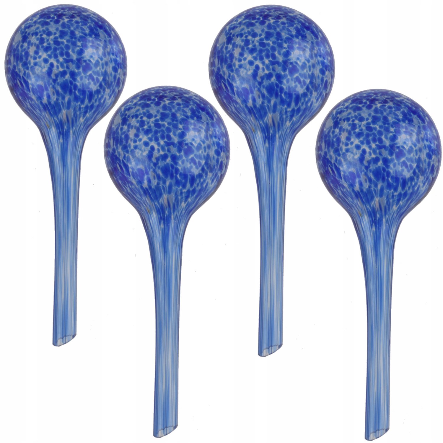 4x Glazen Plantenwatergever Blauw 200ml - Automatische Watergift