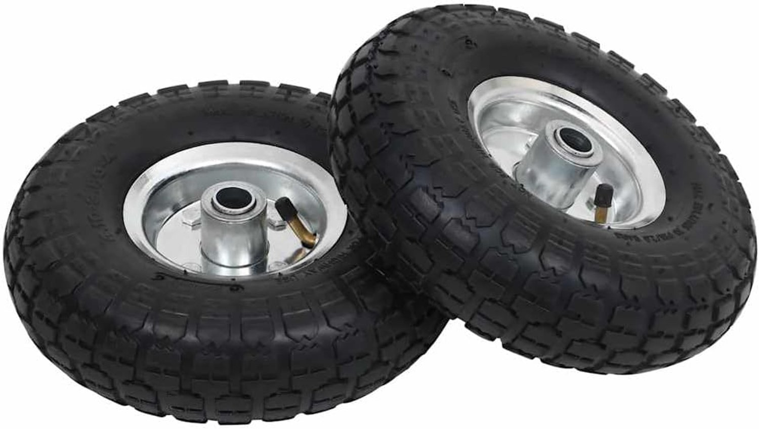Steekwagenwielen 2 stuks massief rubber 4.10/3.50-4 lekvrij