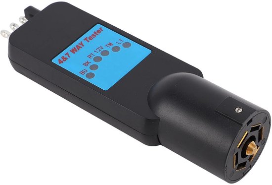 2-in-1 lichtstroomstroomtester voor aanhanger, robuuste constructie voor robuust gebruik, duidelijke visuele indicatoren voor eenvoudige bewaking voor campers, ABS-constructie — afbeelding 2