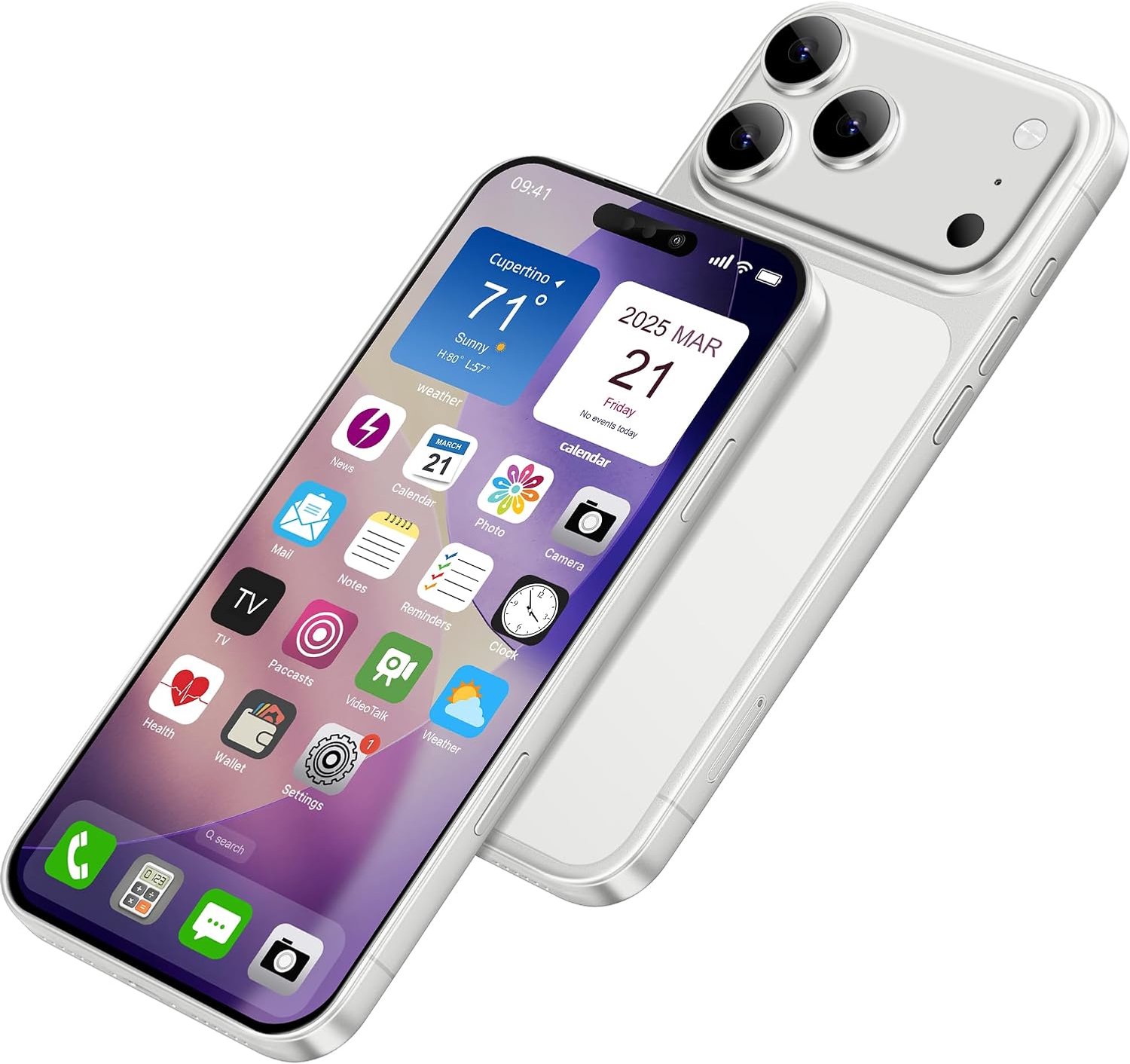 Nep speelgoed telefoon mobiele telefoon metallic model niet-functionerende replica 1:1 telefoon voor Phone 17 Pro nep speelgoed mobiele telefoon 17 Pro zilver kleurenscherm