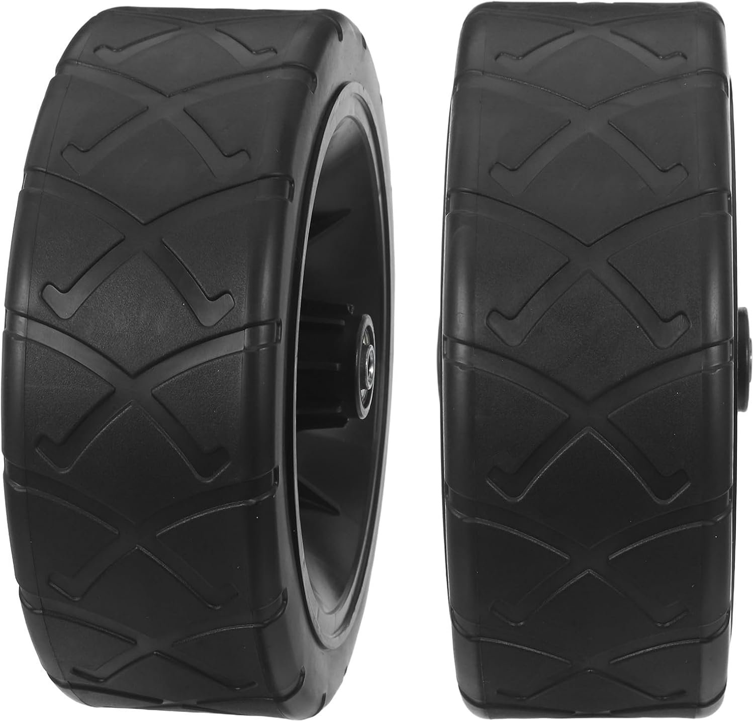 Bolderkar, reserveonderdelen, inklapbare campingwagen, rubberen wielen, 19 cm, duurzame reservewielen voor tuinwagen en strandwagen voor outdooractiviteiten, 2 stuks
